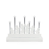 Salcar LED Lichterbogen mit 7 Sternen & 6 Engeln – Warmweißes Licht, Batteriebetrieben mit Timer – Weihnachtsdeko für Tisch & Fenster, ca. 32 cm